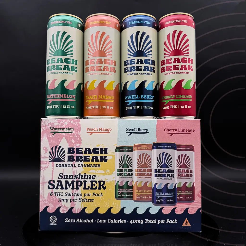 Beach Break Low Dose THC Seltzer Sampler 8-Pack 5mg product image