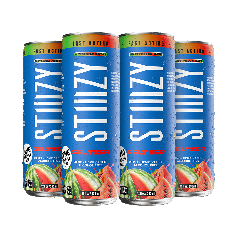 STIIIZY Watermelon Wave Seltzer 20mg THC four-pack