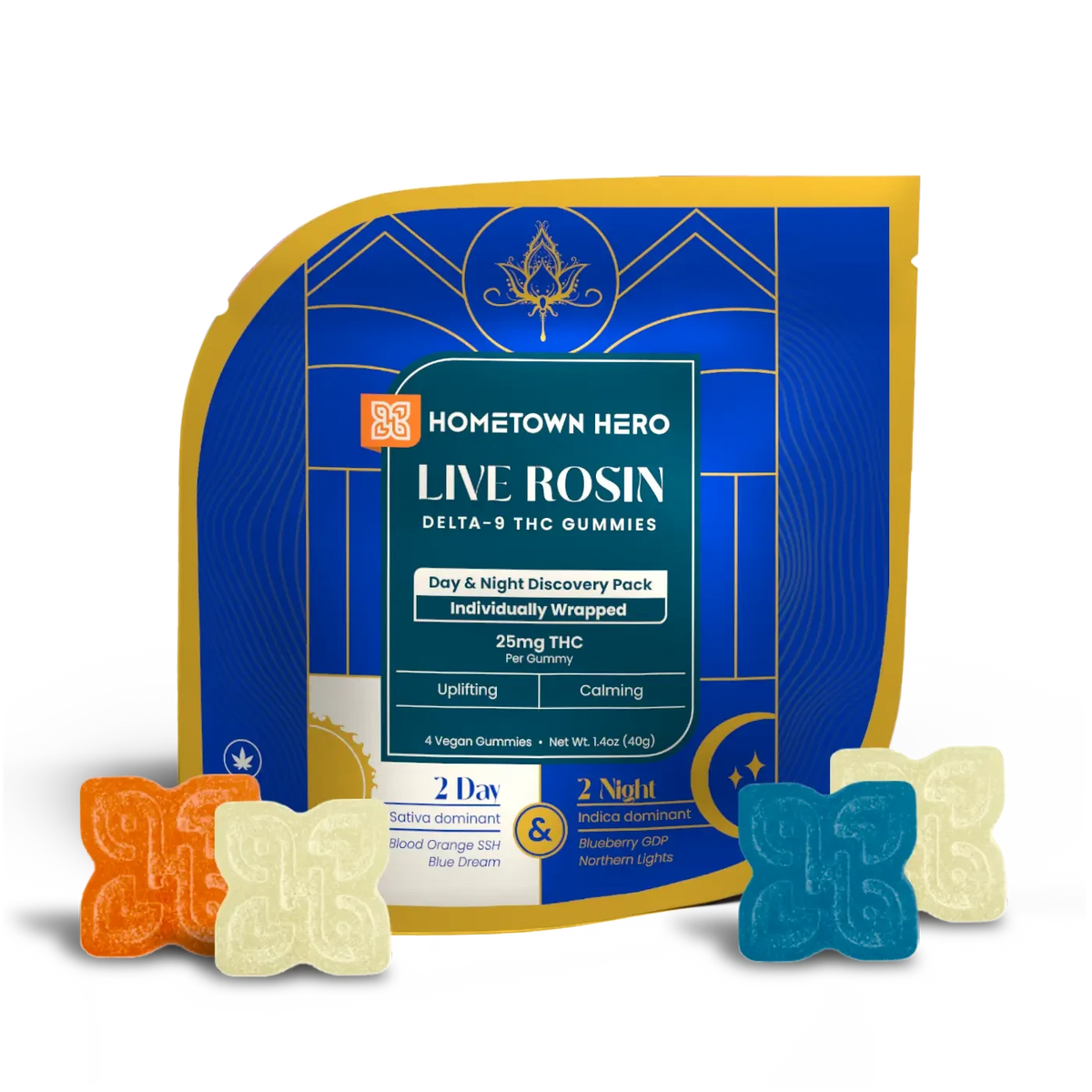 Day & Night Live Rosin Delta 9 Gummies Discovery Pack, 25mg, 4 Count product image