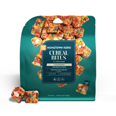 Fruity Rainbow Cereal Bites - 20mg Delta 9 + CBD (15ct)