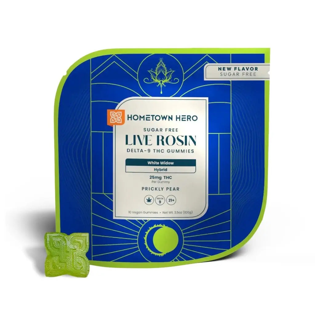 White Widow Live Rosin Delta 9 Gummies - 25mg, Hybrid (10ct) product image