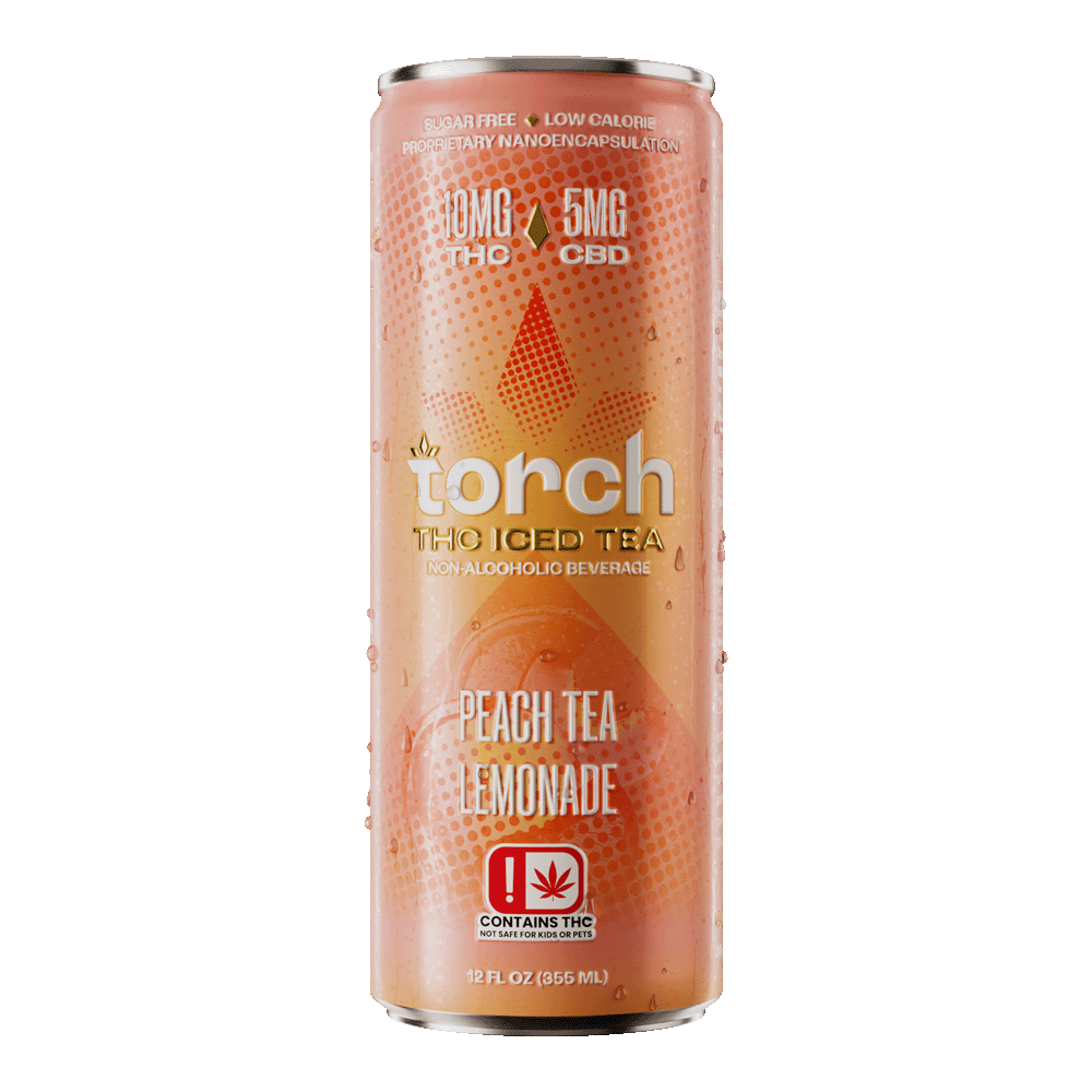 Peach Tea Lemonade THC Drink – 10mg THC + 5mg CBD