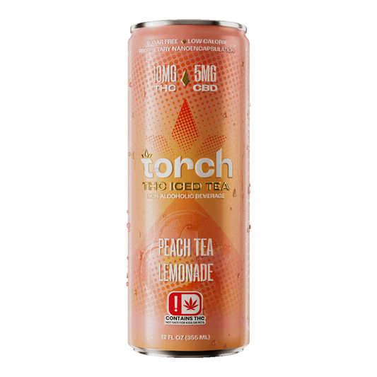 Peach Tea Lemonade THC Drink – 10mg THC + 5mg CBD