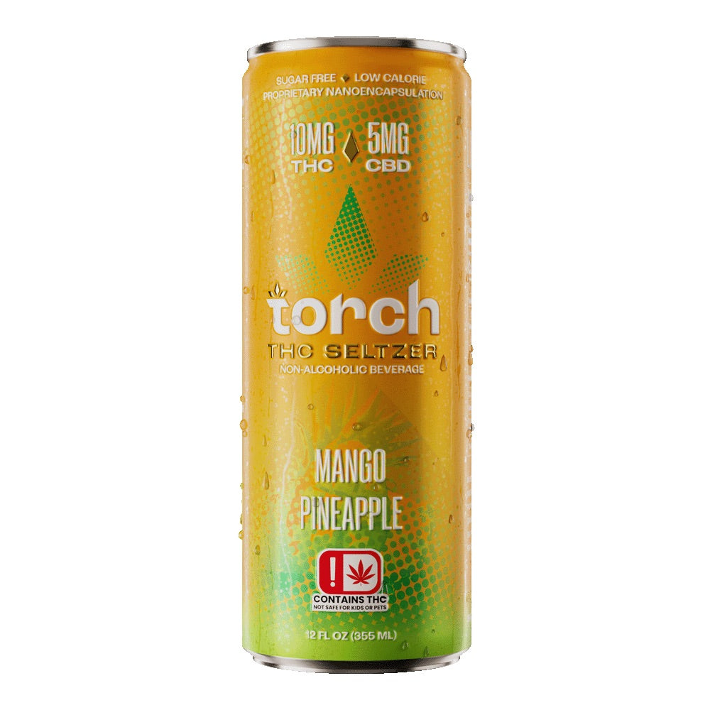 Mango Pineapple Seltzer THC Drink – 10mg THC + 5mg CBD